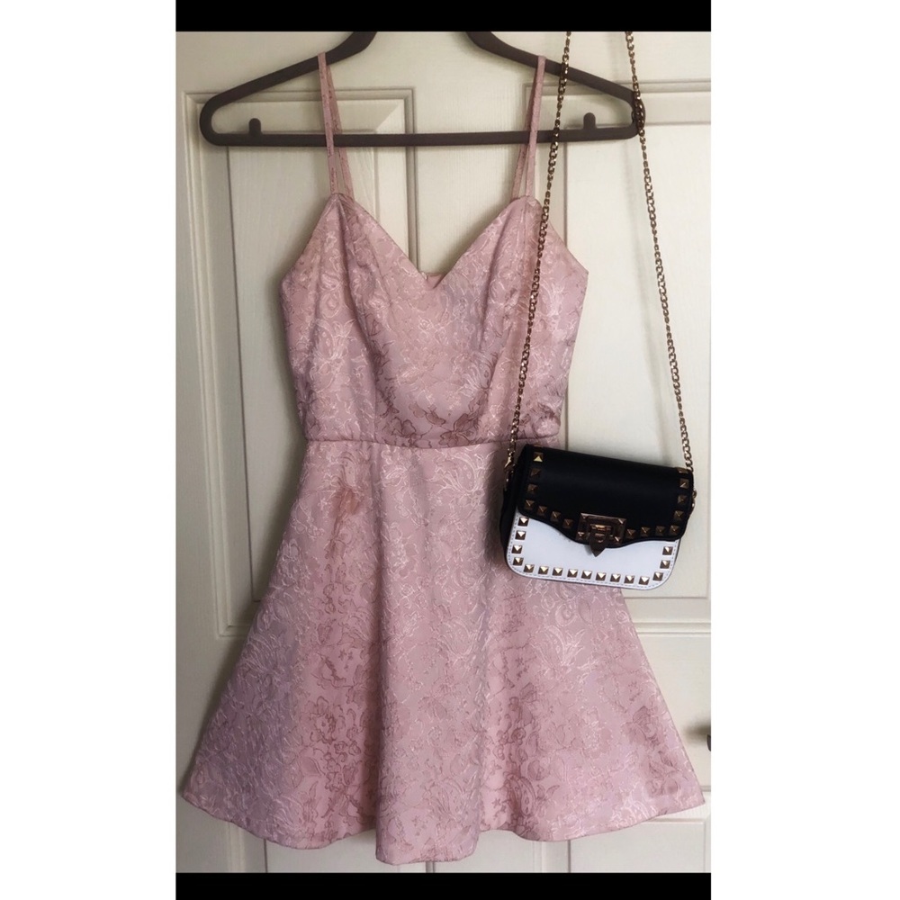 AQUA Bloomingdales pink dress - Picture 2 of 4